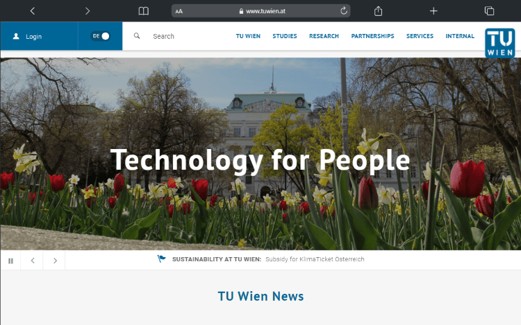 وبسایت دانشگاه فنی وین